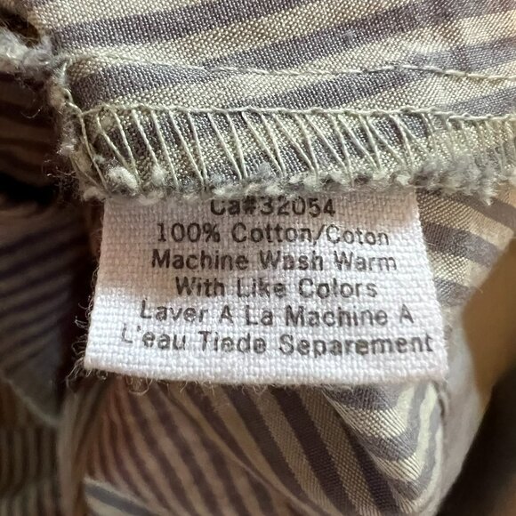 Lux Urban Outfitters Peplum Button Front Skirt NWT Size 11 Green Stripe - Picture 5 of 7